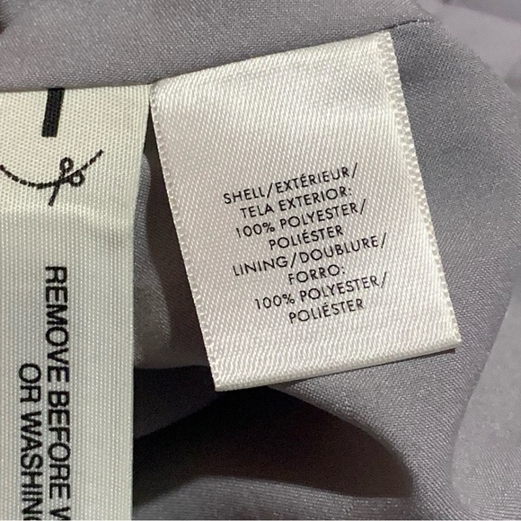 Ann Taylor Light Gray Chiffon Pleated A-Line Skirt Delicate Tie Waist Size 2 - Picture 4 of 9